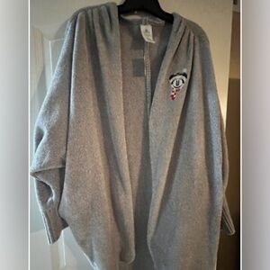 Walt Disney World Minnie Mouse Holiday Apparel. Long Open Cardigan. Size Small